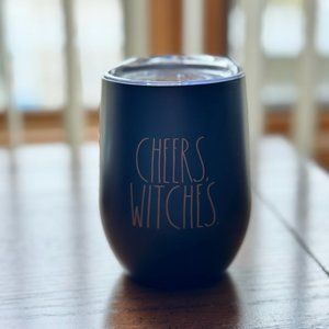 Rae Dunn Cheers Witches Insulated Travel Wine Tumbler Mug Halloween Spooky